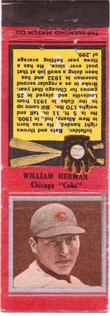 1934 Diamond Matchbooks (U1) #NNO William Herman Front