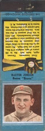 1934 Diamond Matchbooks (U1) #NNO Baxter Jordan Front