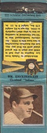 1934 Diamond Matchbooks (U1) #NNO William Knickerbocker Front