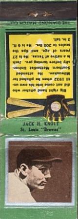 1934 Diamond Matchbooks (U1) #NNO Jack H. Knott Front