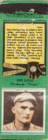 1934 Diamond Matchbooks (U1) #NNO Red Lucas Front