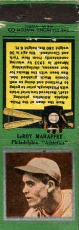 1934 Diamond Matchbooks (U1) #NNO Leroy Mahaffey Front