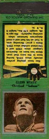 1934 Diamond Matchbooks (U1) #NNO Glenn Myatt Front