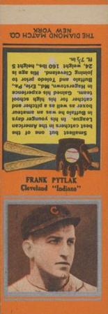 1934 Diamond Matchbooks (U1) #NNO Frank Pytlak Front
