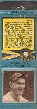 1934 Diamond Matchbooks (U1) #NNO Blondy Ryan Front