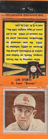 1934 Diamond Matchbooks (U1) #NNO Lin Storti Front