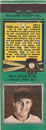 1934 Diamond Matchbooks (U1) #NNO Billy Sullivan Jr. Front