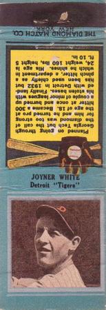 1934 Diamond Matchbooks (U1) #NNO Joyner White Front