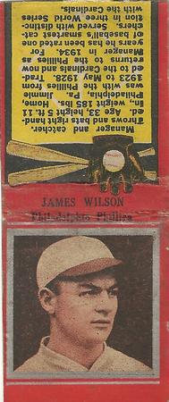 1934 Diamond Matchbooks (U1) #NNO James Wilson Front