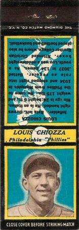 1935 Diamond Matchbooks (U2) #NNO Lou Chiozza Front