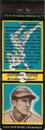 1935 Diamond Matchbooks (U2) #NNO Al Lopez Front