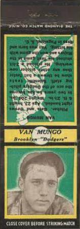 1935 Diamond Matchbooks (U2) #NNO Van Mungo Front