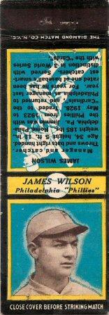1935 Diamond Matchbooks (U2) #NNO Jimmie Wilson Front