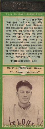 1935-36 Diamond Matchbooks (U3-1) #NNO Roy Chester Bell Front