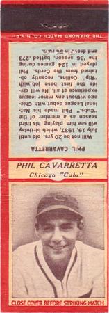 1935-36 Diamond Matchbooks (U3-1) #NNO Phil Cavarretta Front