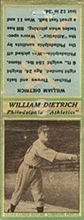 1935-36 Diamond Matchbooks (U3-1) #NNO William Dietrich Front