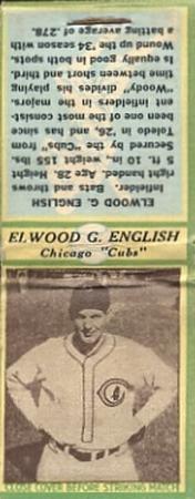 1935-36 Diamond Matchbooks (U3-1) #NNO Elwood G. English Front
