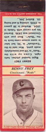 1935-36 Diamond Matchbooks (U3-1) #NNO Benny Frey Front