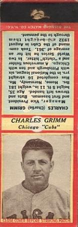 1935-36 Diamond Matchbooks (U3-1) #NNO Charles Grimm Front