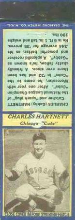 1935-36 Diamond Matchbooks (U3-1) #NNO Charles Hartnett Front