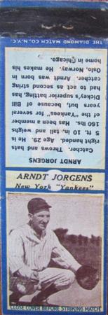 1935-36 Diamond Matchbooks (U3-1) #NNO Arndt Jorgens Front