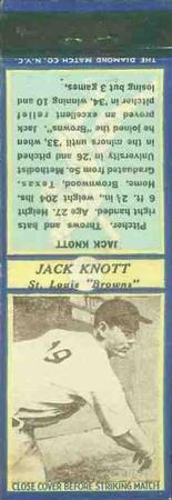 1935-36 Diamond Matchbooks (U3-1) #NNO Jack Knott Front