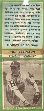 1935-36 Diamond Matchbooks (U3-1) #NNO Emil 