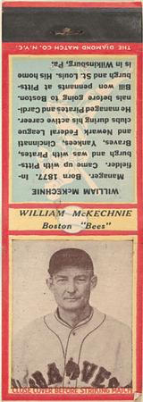 1935-36 Diamond Matchbooks (U3-1) #NNO William McKechnie Front