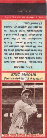 1935-36 Diamond Matchbooks (U3-1) #NNO Eric McNair Front