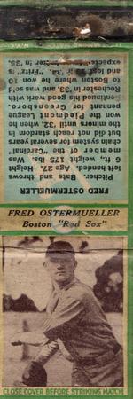 1935-36 Diamond Matchbooks (U3-1) #NNO Fred Ostermueller Front