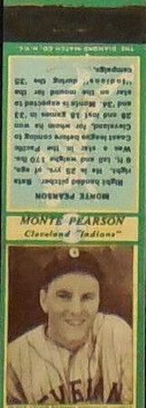 1935-36 Diamond Matchbooks (U3-1) #NNO Monte Pearson Front
