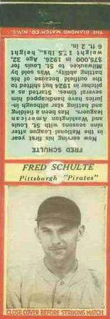 1935-36 Diamond Matchbooks (U3-1) #NNO Fred Schulte Front