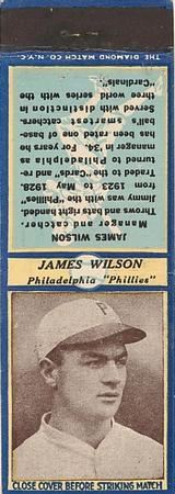 1935-36 Diamond Matchbooks (U3-1) #NNO James Wilson Front