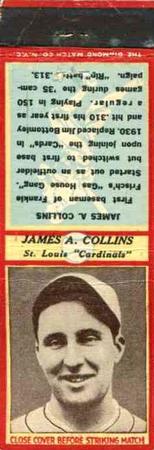 1935-36 Diamond Matchbooks (U3-1) #NNO James A. Collins Front