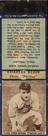 1936 Diamond Matchbooks (U4) #NNO Charles Klein Front
