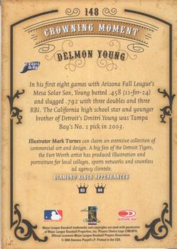 2004 Donruss Diamond Kings - Framed Bronze #148 Delmon Young Back