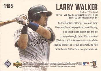 2002 Upper Deck 40-Man #1125 Larry Walker Back