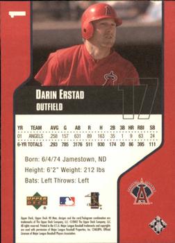 2002 Upper Deck 40-Man #1 Darin Erstad Back