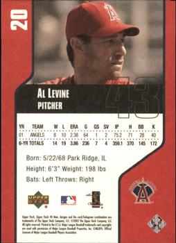 2002 Upper Deck 40-Man #20 Al Levine Back