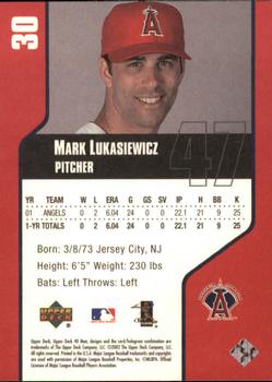 2002 Upper Deck 40-Man #30 Mark Lukasiewicz Back