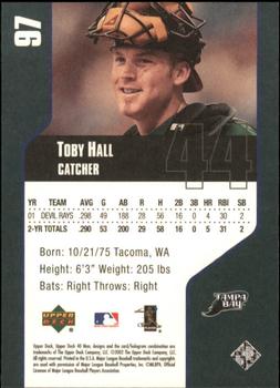 2002 Upper Deck 40-Man #97 Toby Hall Back