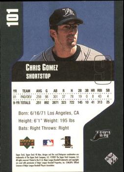 2002 Upper Deck 40-Man #101 Chris Gomez Back