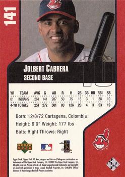 2002 Upper Deck 40-Man #141 Jolbert Cabrera Back