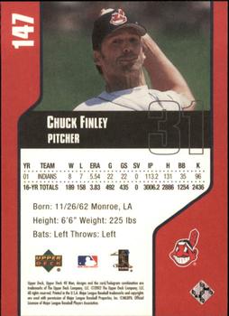 2002 Upper Deck 40-Man #147 Chuck Finley Back