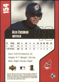 2002 Upper Deck 40-Man #154 Alex Escobar Back