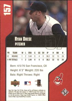 2002 Upper Deck 40-Man #157 Ryan Drese Back