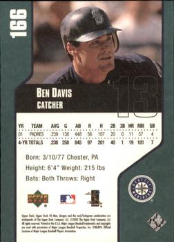 2002 Upper Deck 40-Man #166 Ben Davis Back