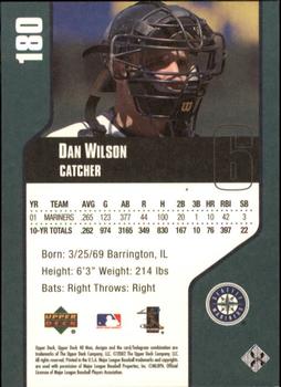 2002 Upper Deck 40-Man #180 Dan Wilson Back