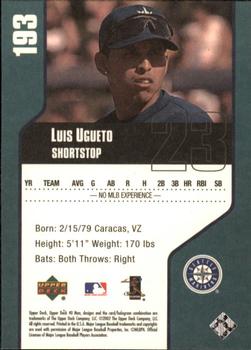 2002 Upper Deck 40-Man #193 Luis Ugueto Back