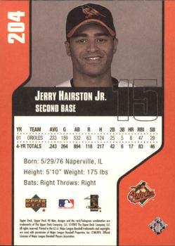 2002 Upper Deck 40-Man #204 Jerry Hairston Jr. Back